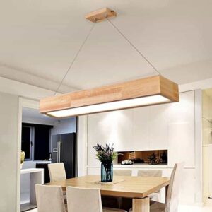 Wooden Rectangular LED Ceiling Light