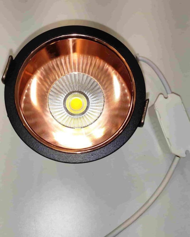 LED COB Light Black And Rose Gold 12W