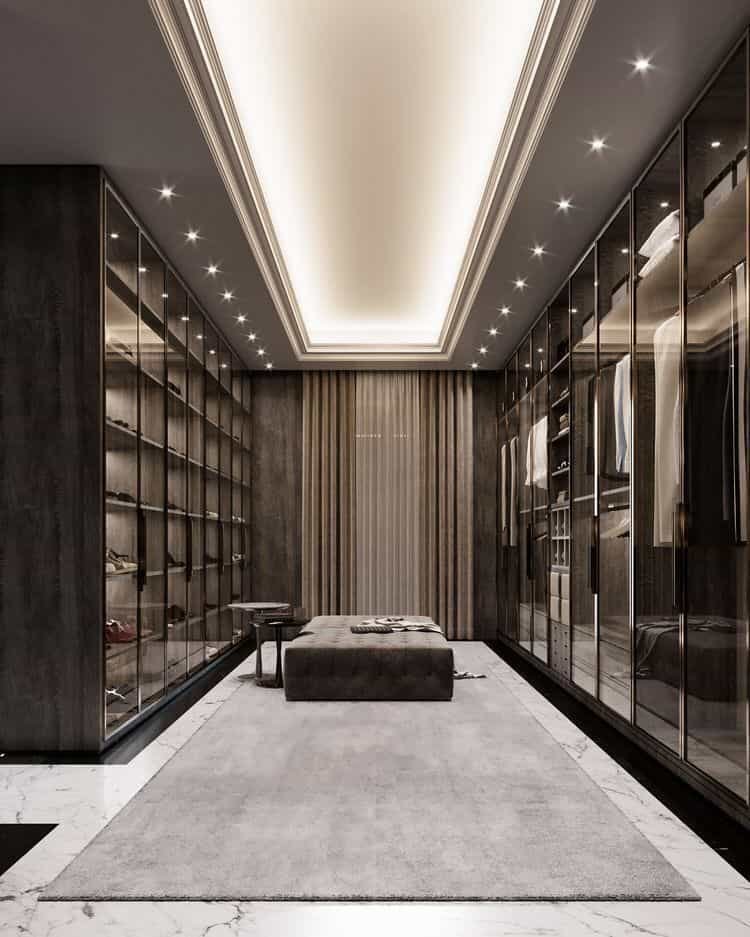 walk-in wardrobe lighting ideas